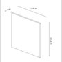 Hanah Home Cabecero 90 Beige con Esponja y Tela, 92x97x7 cm